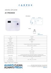 CARPEX A1 PRO 900 KOKU MAKİNESİ SİYAH + DARK SAPPHİRE KOKU KARTUŞU 200ML.