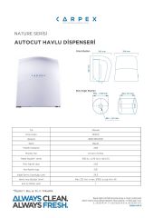 CARPEX NATURE AUTOCUT KAĞIT HAVLU MAKİNESİ SİYAH