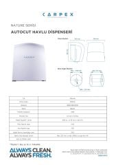 CARPEX NATURE AUTOCUT KAĞIT HAVLU MAKİNESİ SİYAH