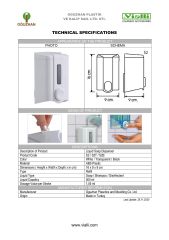 VİALLİ S2B 500 ML.SİYAH SIVI SABUN DİSPENSERİ