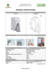 VİALLİ S5MB 500 ML.SİYAH MEDİKAL SIVI SABUN DİSPENSERİ