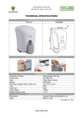 VİALLİ S6 1000 ML.BEYAZ SIVI SABUN DİSPENSERİ