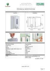 VİALLİ F2T 500 ML.ŞEFFAF KÖPÜK SABUN DİSPENSERİ