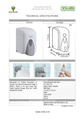 VİALLİ F5 500 ML.BEYAZ KÖPÜK SABUN DİSPENSERİ