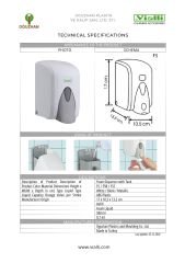 VİALLİ F5 500 ML.BEYAZ KÖPÜK SABUN DİSPENSERİ