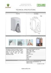 VİALLİ F5M 500 ML.BEYAZ KÖPÜK SABUN DİSPENSERİ