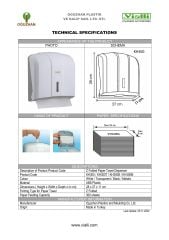 VİALLİ KH300T Z KATLI KAĞIT HAVLU DİSPENSERİ 300'LÜ ŞEFFAF