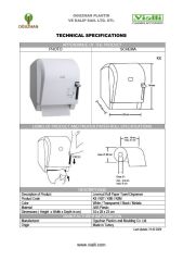 VİALLİ K8B LEVERCUT RULO HAVLU DİSPANSERİ KOLLU BAS KOPAR SİYAH