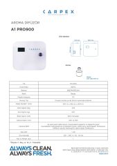 CARPEX A1 PRO 900 KOKU MAKİNESİ + SEÇENEKLİ KOKU KARTUŞU 200ML.
