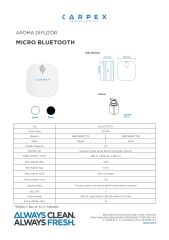 CARPEX MİCRO BLUETOOTH KOKU MAKİNESİ BEYAZ + BİG BOSS KOKU KARTUŞU 50ML.